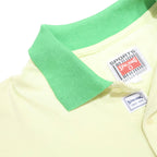 SPALDING Mens Cream & Green Abstract Print Short Sleeve Polo Shirt L Casual