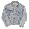 LEVI'S Mens Blue Denim Jacket S Cotton Blend Button Closure Classic Fit Casual