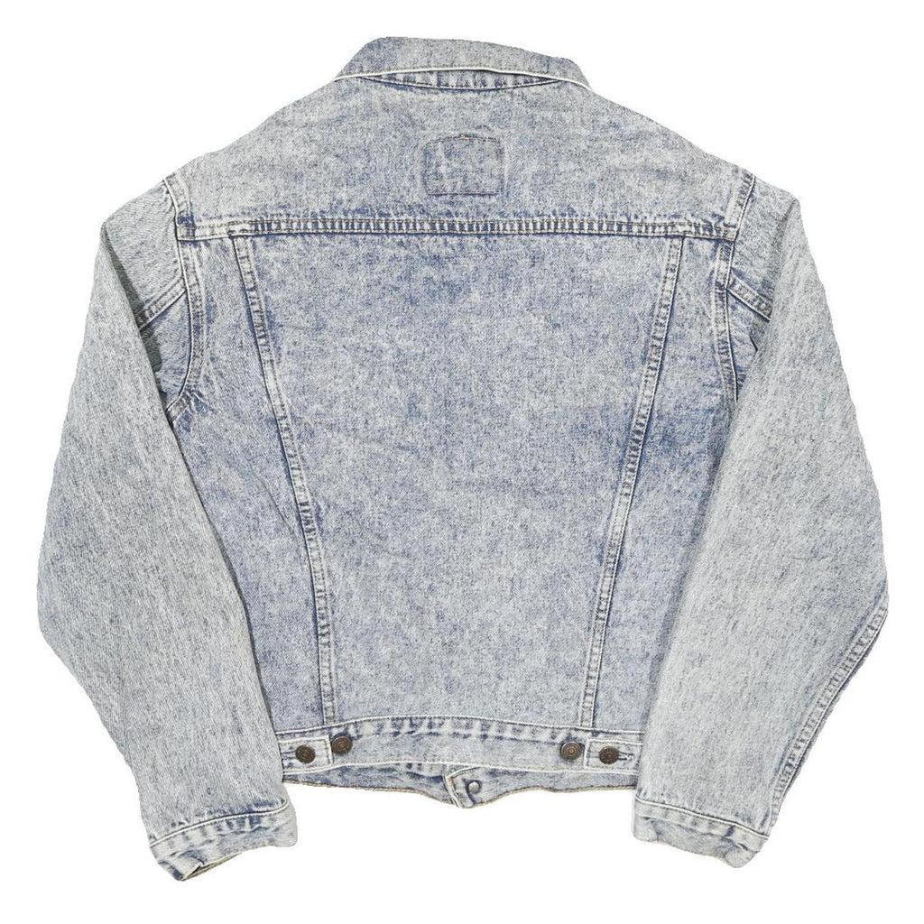 LEVI'S Mens Blue Denim Jacket S Cotton Blend Button Closure Classic Fit Casual