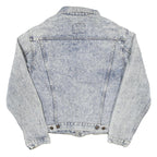 LEVI'S Mens Blue Denim Jacket S Cotton Blend Button Closure Classic Fit Casual