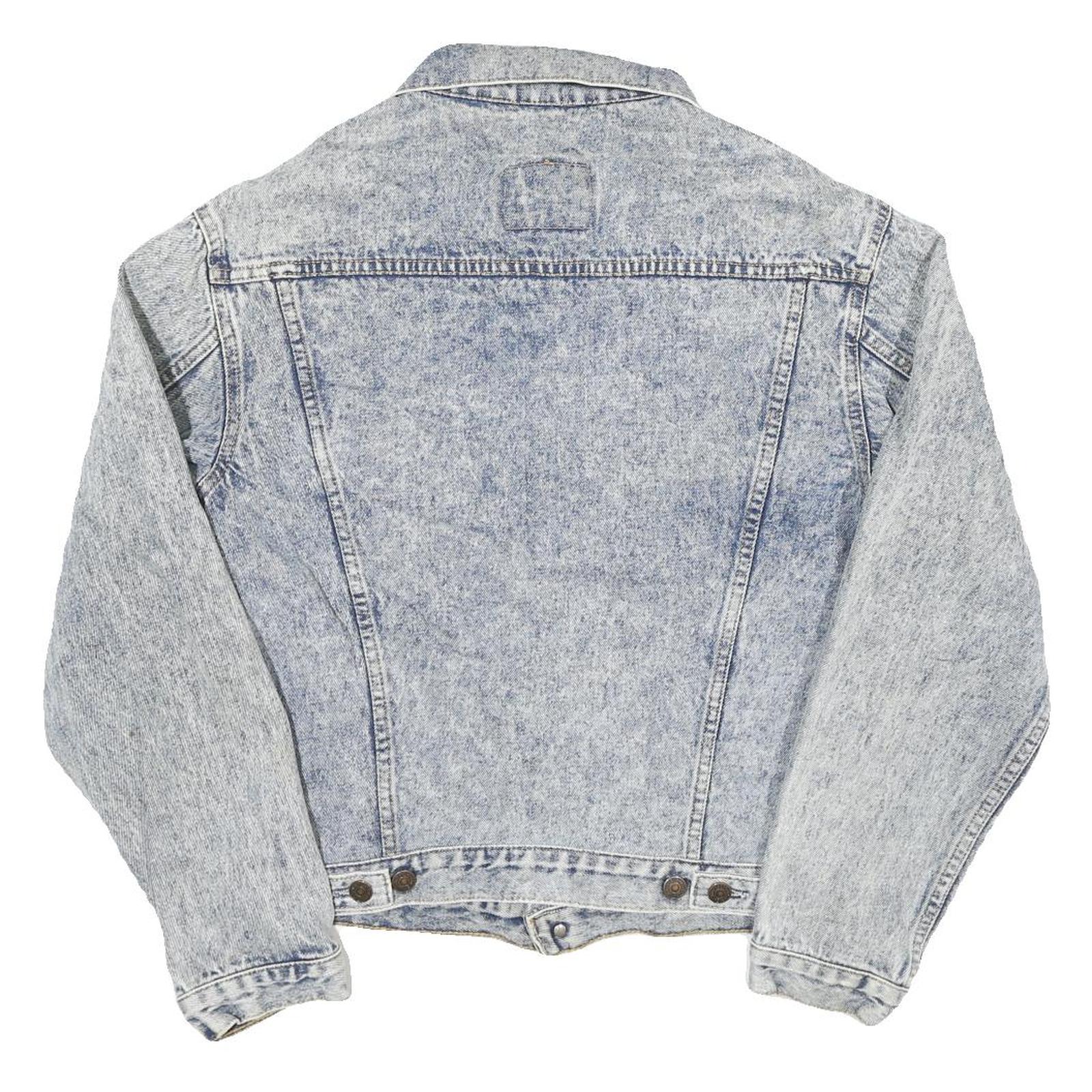 LEVI'S Mens Blue Denim Jacket S Cotton Blend Button Closure Classic Fit Casual