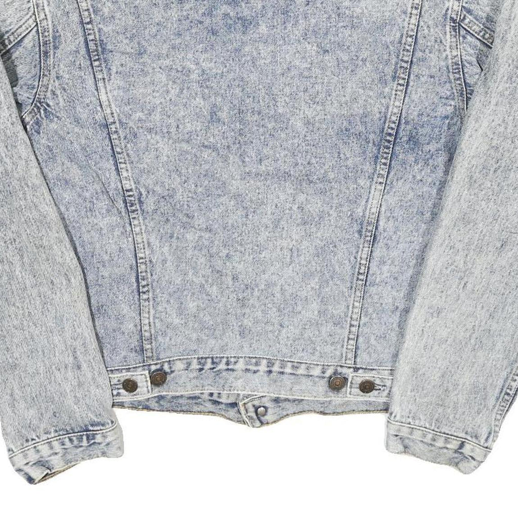 LEVI'S Mens Blue Denim Jacket S Cotton Blend Button Closure Classic Fit Casual