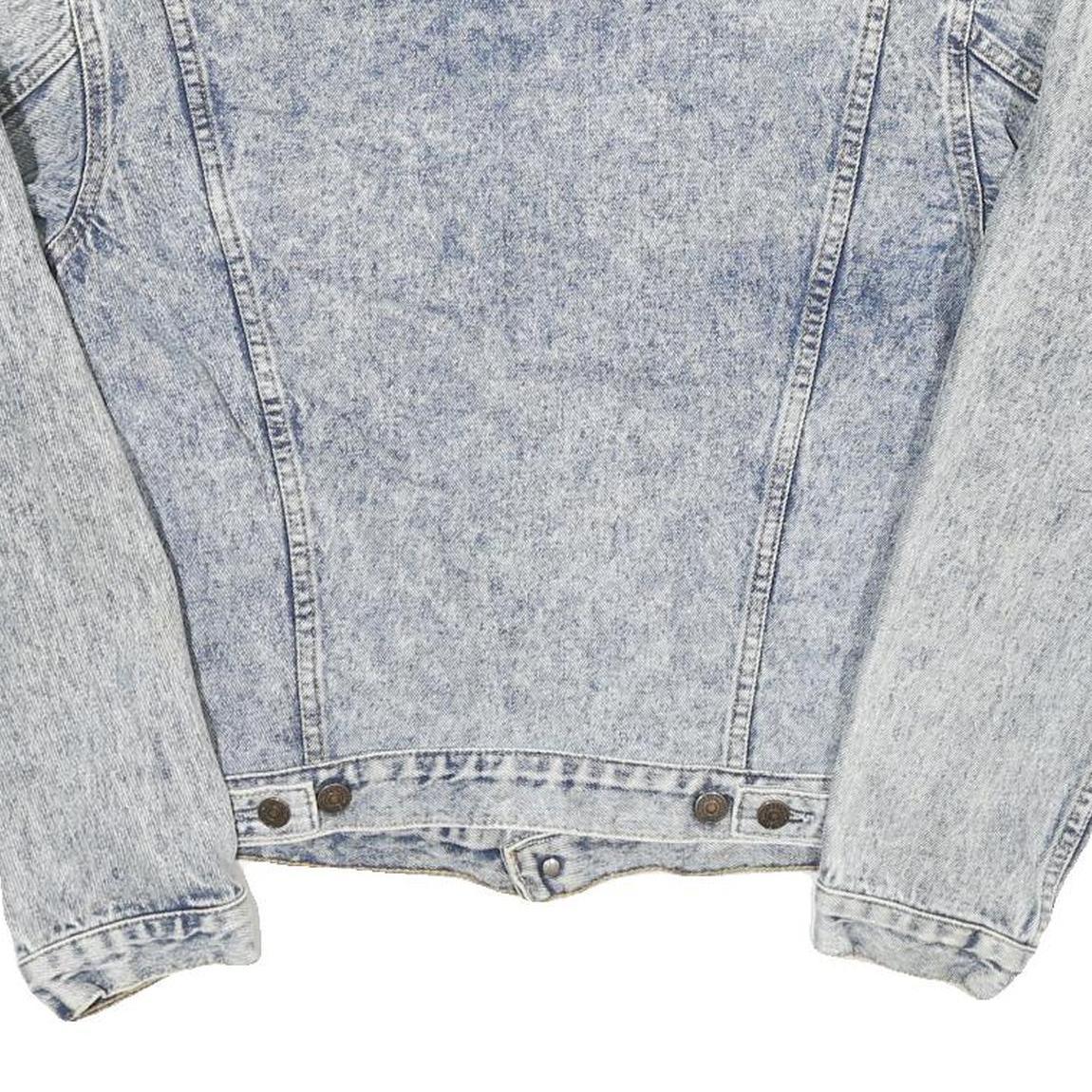 LEVI'S Mens Blue Denim Jacket S Cotton Blend Button Closure Classic Fit Casual