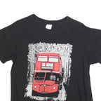 Womens Black London Bus Graphic T-Shirt M Short Sleeve Crew Neck Cotton Blend