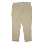 POLO RALPH LAUREN Womens Cotton Blend Beige Regular Fit Straight Trousers W33