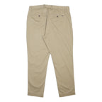 POLO RALPH LAUREN Womens Cotton Blend Beige Regular Fit Straight Trousers W33