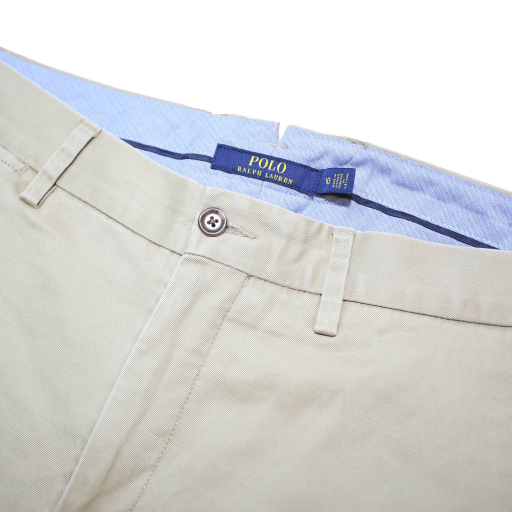 POLO RALPH LAUREN Womens Cotton Blend Beige Regular Fit Straight Trousers W33