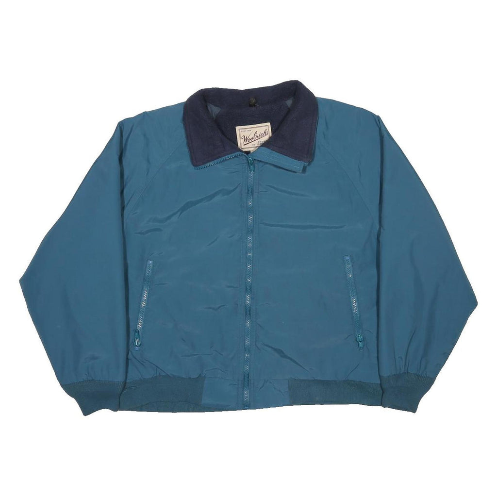 WOOLRICH Womens Blue Nylon Zip Jacket S Casual Outerwear Lightweight