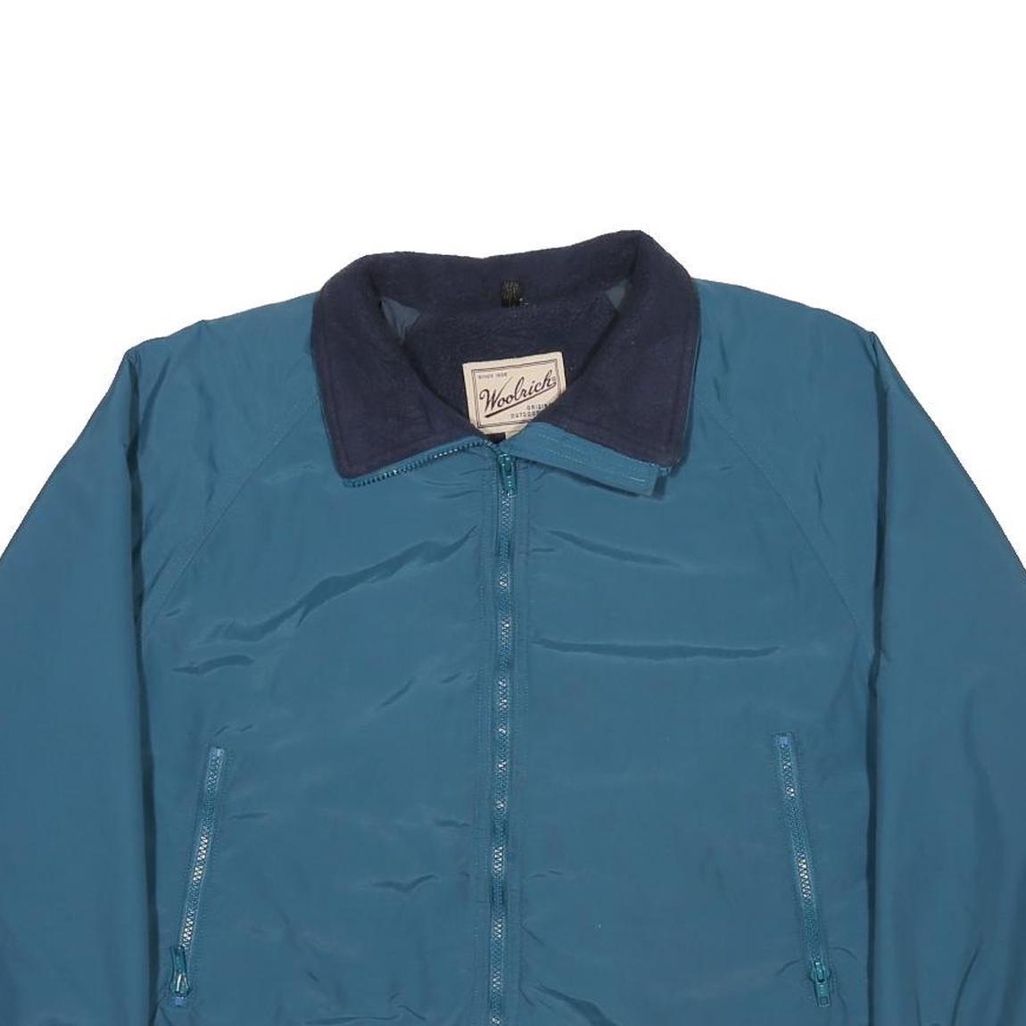 WOOLRICH Womens Blue Nylon Zip Jacket S Casual Outerwear Lightweight