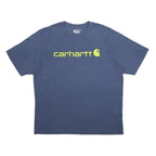 CARHARTT Mens Blue Graphic T-Shirt XL Short Sleeve Crew Neck Cotton Blend
