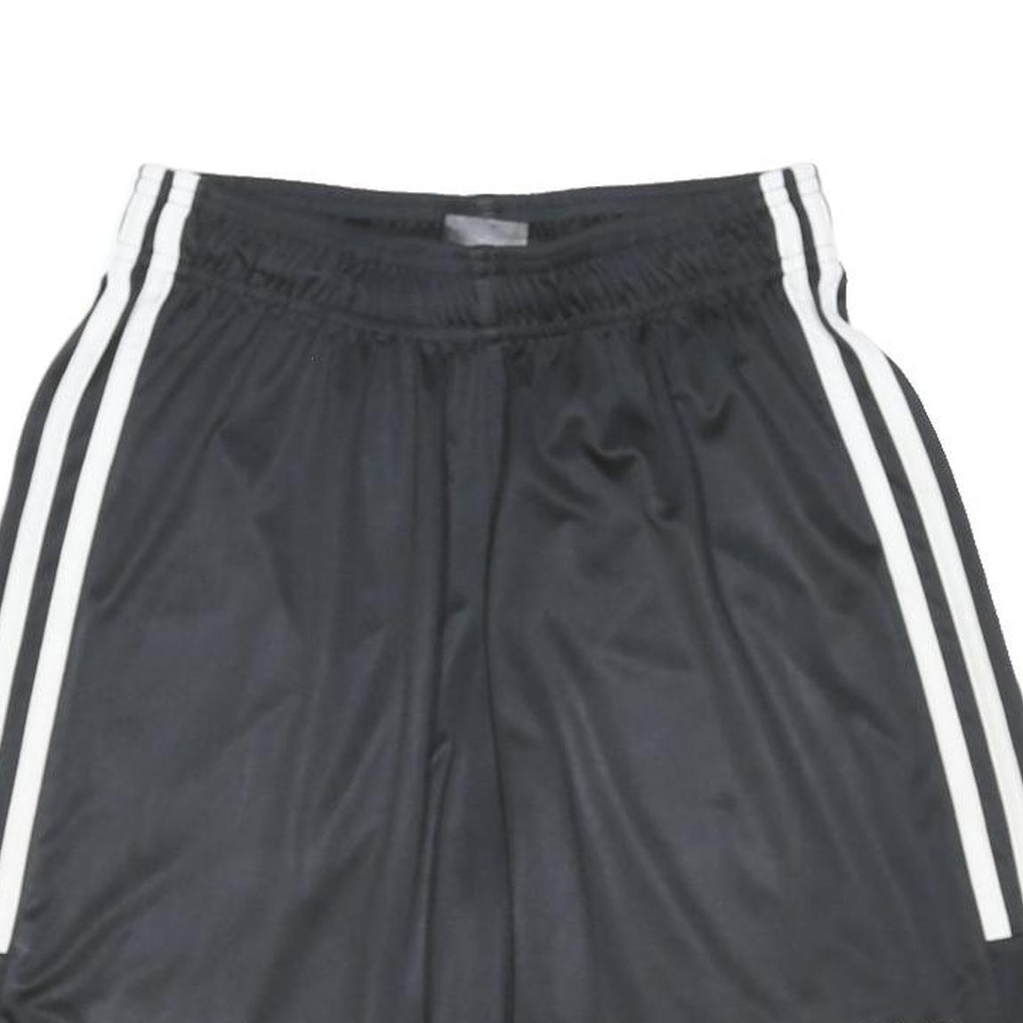 ADIDAS Mens Black Casual Shorts S W22 Three Stripe Logo Sports Gym