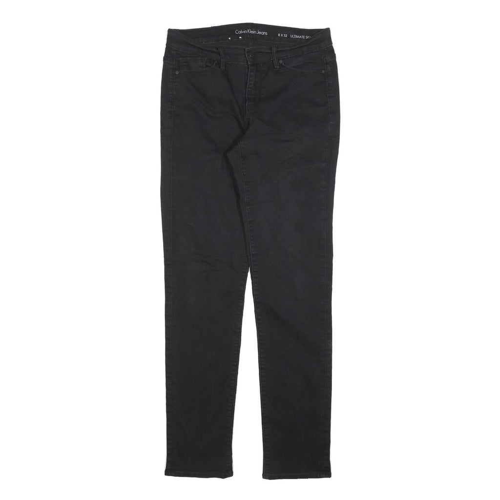 CALVIN KLEIN JEANS Womens Black Slim Skinny Denim Medium W28 L32 Cotton Blend