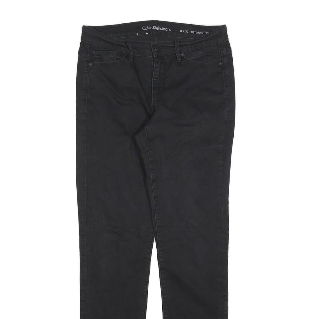 CALVIN KLEIN JEANS Womens Black Slim Skinny Denim Medium W28 L32 Cotton Blend