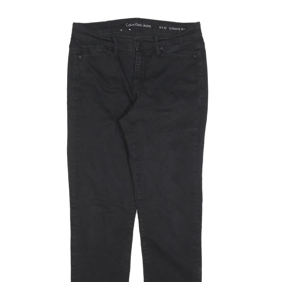 CALVIN KLEIN JEANS Womens Black Slim Skinny Denim Medium W28 L32 Cotton Blend
