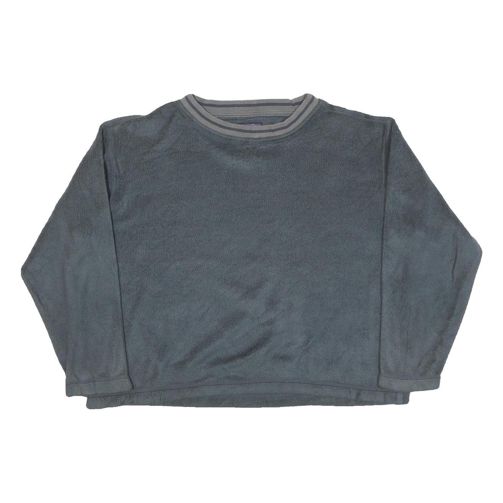 PATAGONIA Womens Grey Plain Pullover Jumper Crew Neck Regular L Polyester Blend