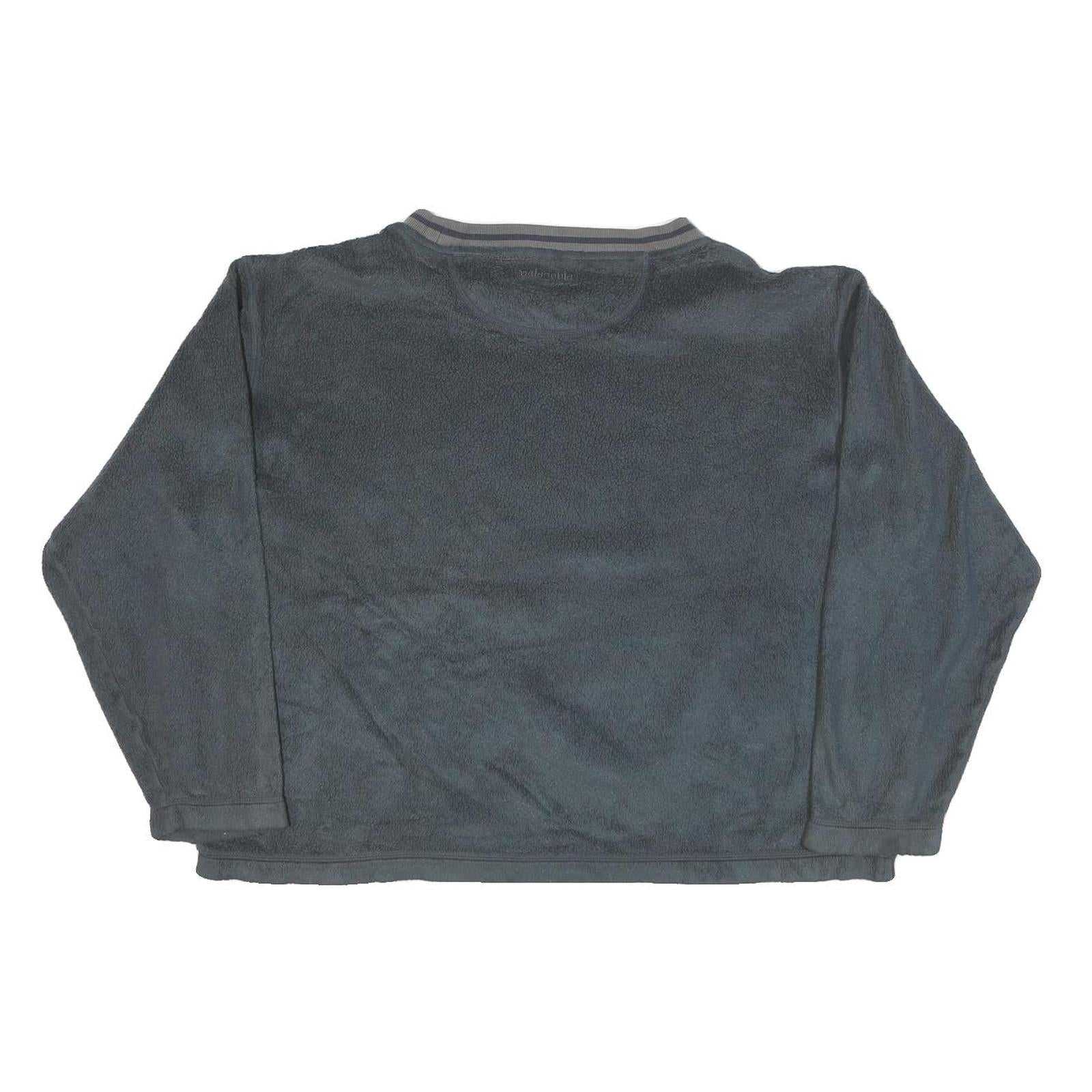 PATAGONIA Womens Grey Plain Pullover Jumper Crew Neck Regular L Polyester Blend