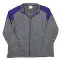 CHAMPION Mens Grey & Purple Zip Jacket XL Polyester Blend Huskies Athletic