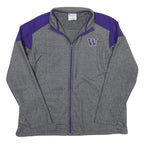 CHAMPION Mens Grey & Purple Zip Jacket XL Polyester Blend Huskies Athletic