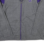 CHAMPION Mens Grey & Purple Zip Jacket XL Polyester Blend Huskies Athletic
