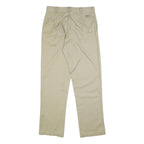 DICKIES Mens Cotton Blend Beige Regular Fit Straight Leg Trousers W34 L34