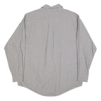 NAUTICA Mens Grey & Blue Tiny Check Long Sleeve Shirt L Classic Cotton