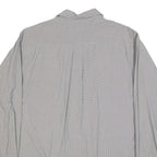 NAUTICA Mens Grey & Blue Tiny Check Long Sleeve Shirt L Classic Cotton
