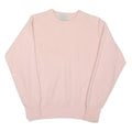 BENETTON Womens Pink Plain Wool Jumper Crew Neck Basic Knit S Soft Comfort