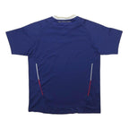 ADIDAS Boys Blue French Football Shirt 13-14Y Short Sleeve V-Neck Sports T-Shirt