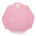 LEVI'S Mens Red & White Striped Cotton Shirt XL Casual Button Down Long Sleeve