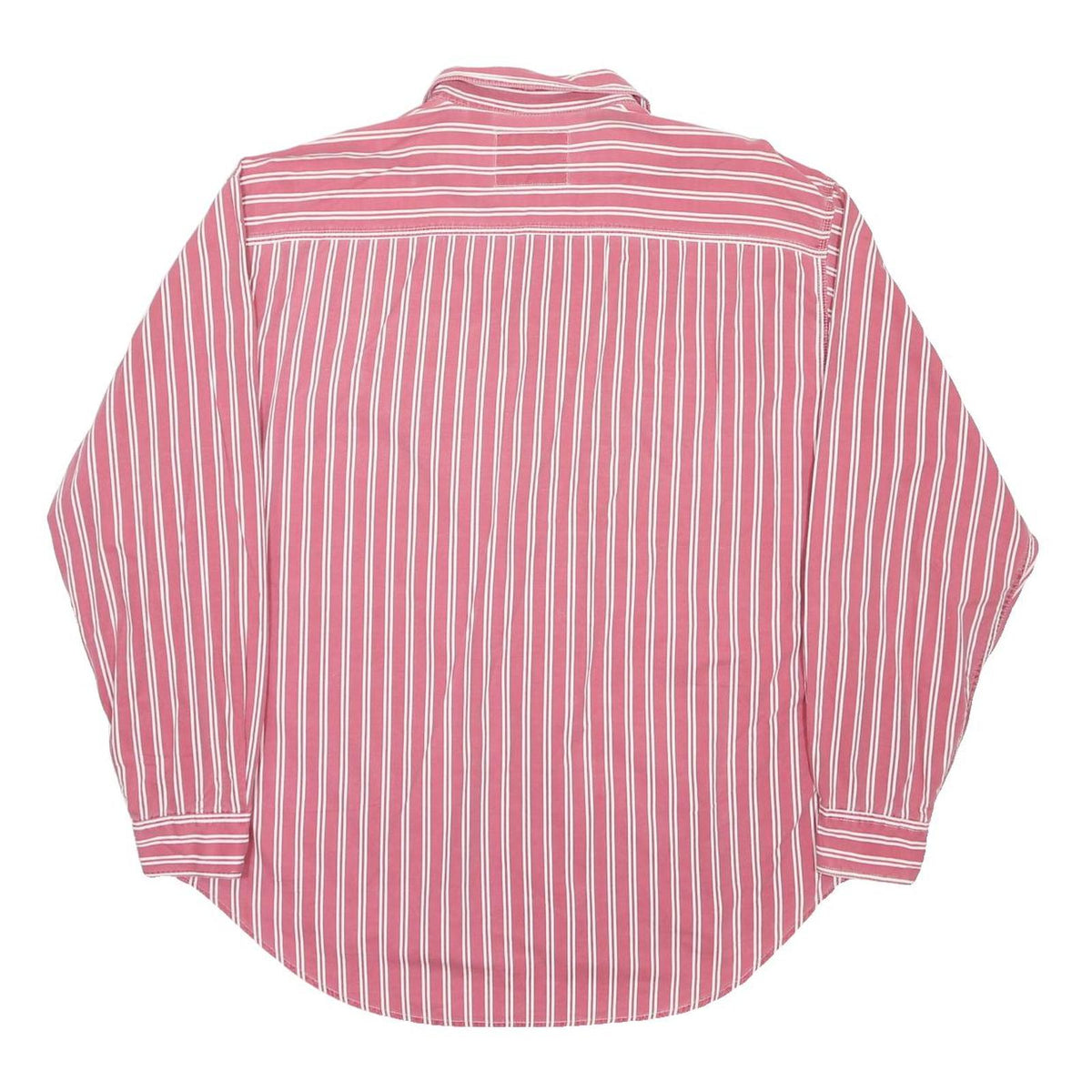 LEVI'S Mens Red & White Striped Cotton Shirt XL Casual Button Down Long Sleeve