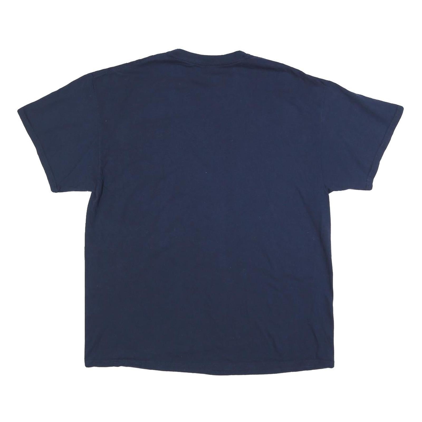 FANATICS Mens Blue West Virginia Graphic T-Shirt XL Short Sleeve Crew Neck