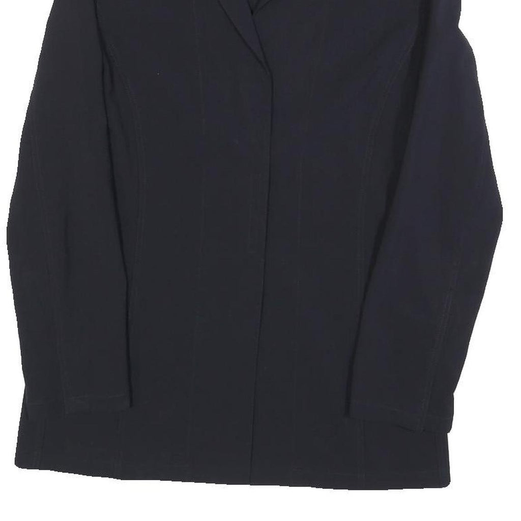 EMPORIO ARMANI Womens Black Wool Blend Jacket M Button Closure Classic Tailored