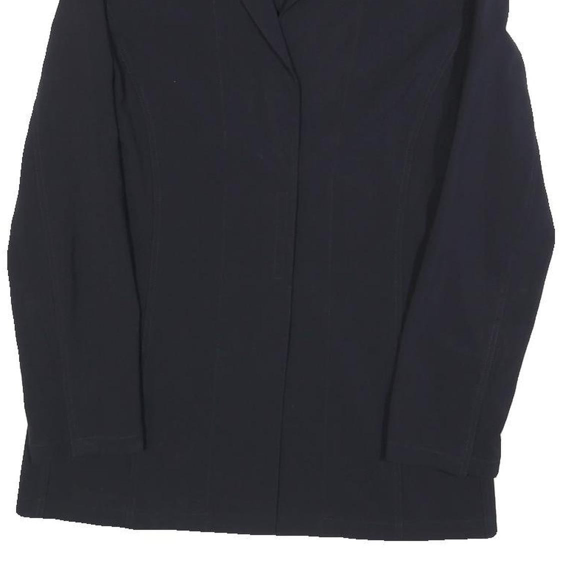 EMPORIO ARMANI Womens Black Wool Blend Jacket M Button Closure Classic Tailored