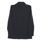 EMPORIO ARMANI Womens Black Wool Blend Jacket M Button Closure Classic Tailored