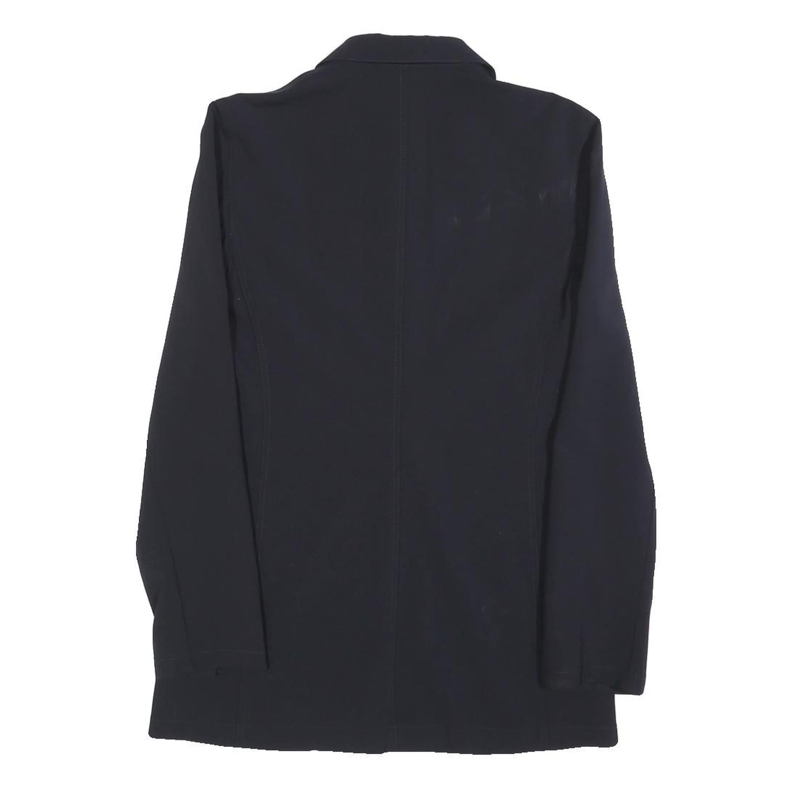 EMPORIO ARMANI Womens Black Wool Blend Jacket M Button Closure Classic Tailored