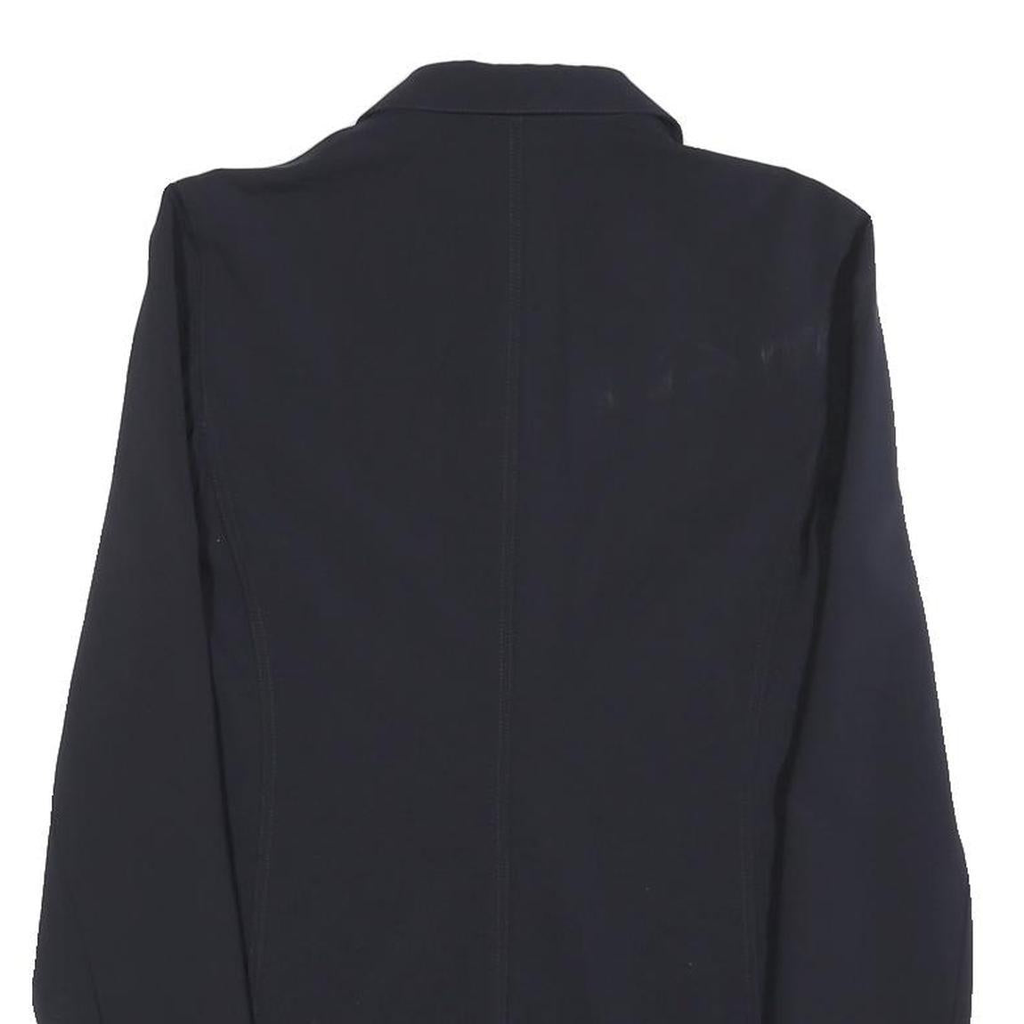 EMPORIO ARMANI Womens Black Wool Blend Jacket M Button Closure Classic Tailored