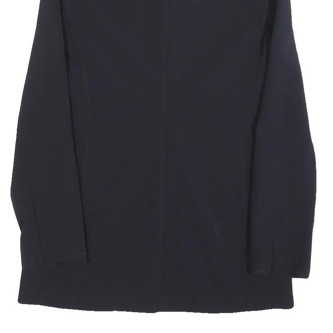 EMPORIO ARMANI Womens Black Wool Blend Jacket M Button Closure Classic Tailored