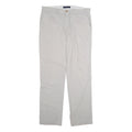 TOMMY HILFIGER Mens Cotton Beige Regular Straight Trousers W36 L34 Casual