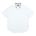 NAUTICA Mens White Classic Fit Stretch Cotton Blend Shirt M Casual Summer Button