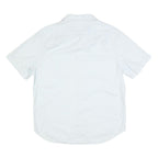 NAUTICA Mens White Classic Fit Stretch Cotton Blend Shirt M Casual Summer Button