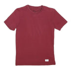ADIDAS ORIGINALS Mens Maroon XS T-Shirt Short Sleeve Crew Neck Cotton Blend