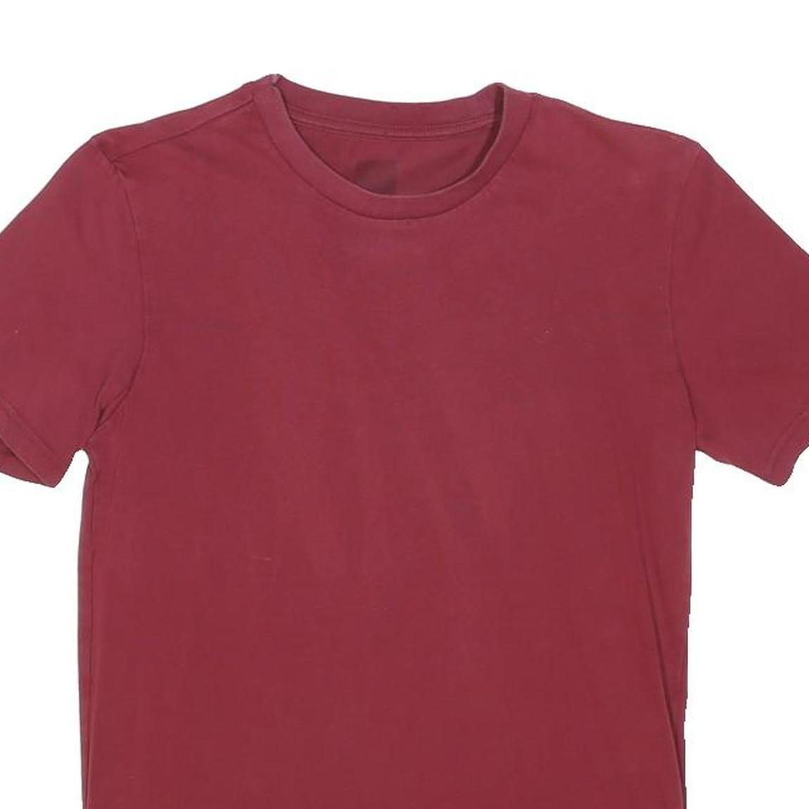 ADIDAS ORIGINALS Mens Maroon XS T-Shirt Short Sleeve Crew Neck Cotton Blend