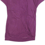 TED BAKER Womens Purple Cotton Blend Cowl Neck Short Sleeve Top S Stylish