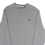 CHAPS Mens Grey Patterned Jumper Crew Neck Basic Knit L Classic Stylish Comfort