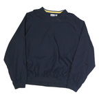 REEBOK Mens Navy Polyester Blend Jacket 2XL Plain Casual Lightweight Pullover