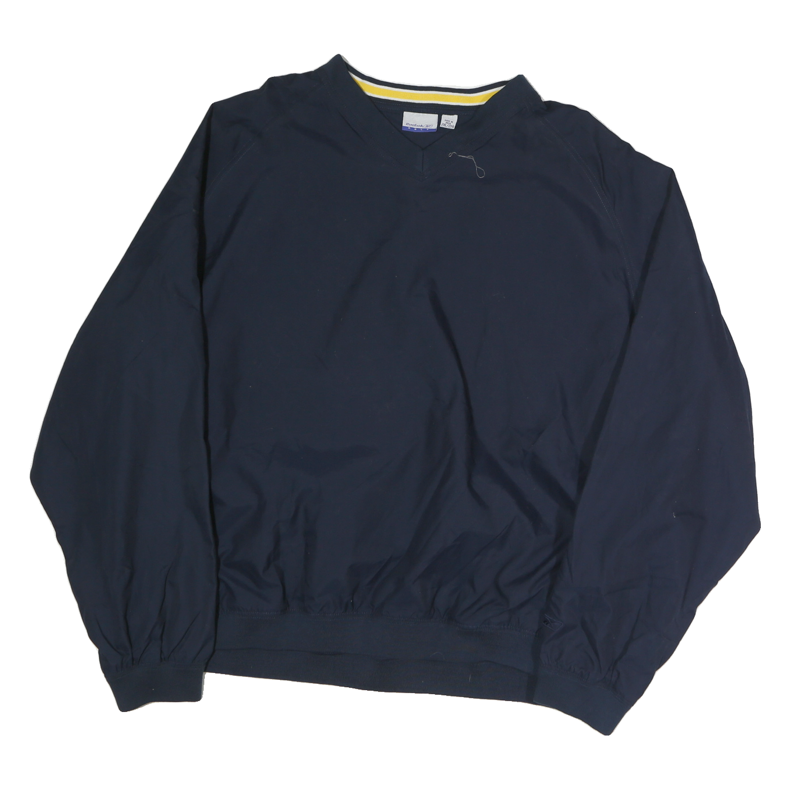 REEBOK Mens Navy Polyester Blend Jacket 2XL Plain Casual Lightweight Pullover