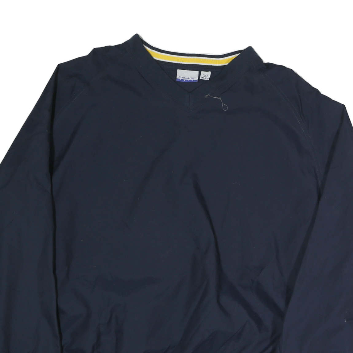 REEBOK Mens Navy Polyester Blend Jacket 2XL Plain Casual Lightweight Pullover