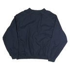 REEBOK Mens Navy Polyester Blend Jacket 2XL Plain Casual Lightweight Pullover