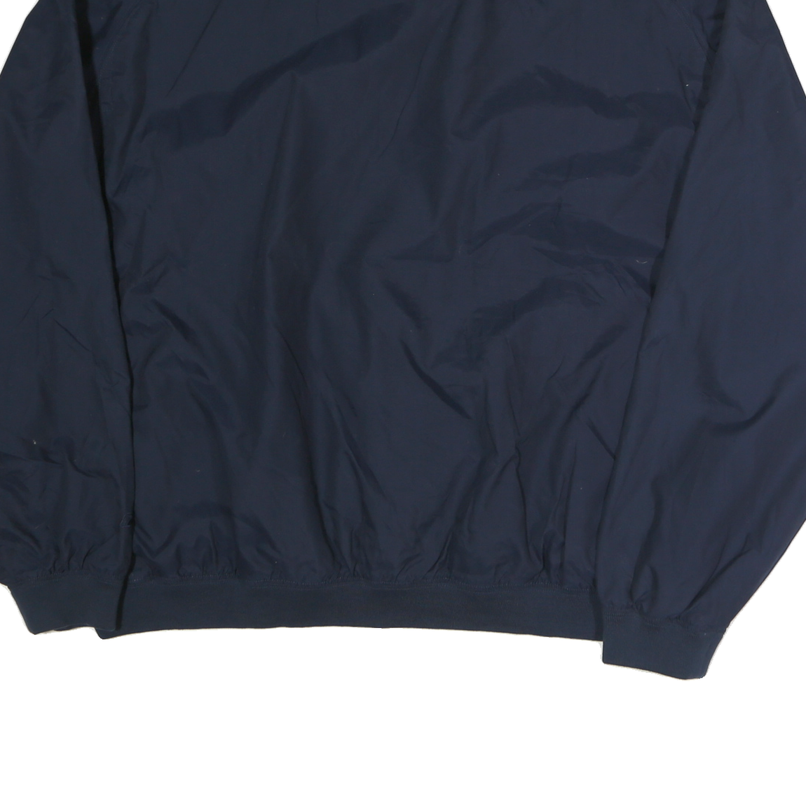 REEBOK Mens Navy Polyester Blend Jacket 2XL Plain Casual Lightweight Pullover