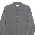 DIESEL Mens Black Striped Cotton Blend Shirt M Button Down Long Sleeve Casual